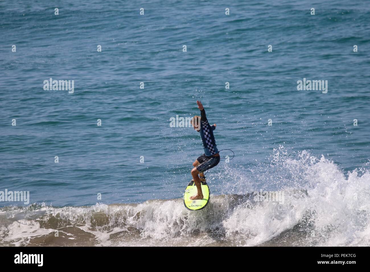 Tanner Gudauskas competere nel US Open di surf 2018 Foto Stock