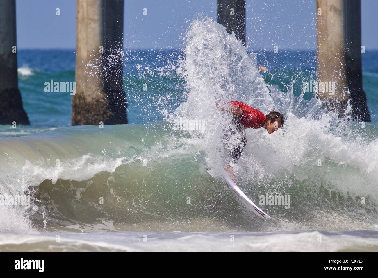 Reef Heazlewood competere nel US Open di surf 2018 Foto Stock