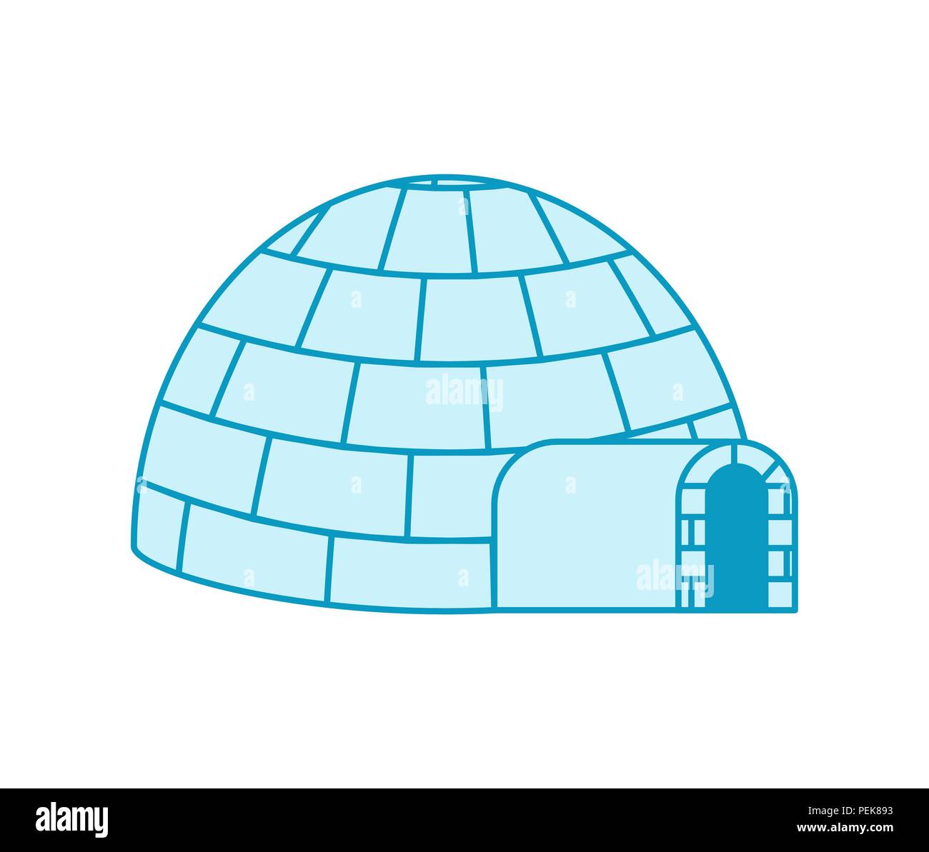 Igloo Eschimesi abitazione tradizionale. Casa di ghiaccio. Illustrazione Vettoriale Illustrazione Vettoriale