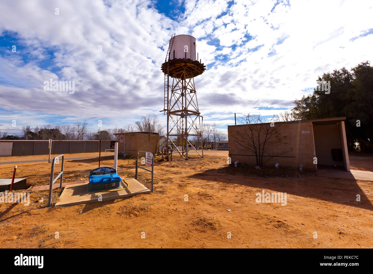 Le strutture pubbliche al Lago Pamamaroo vicino Menindee outback nel Nuovo Galles del Sud Australia Foto Stock