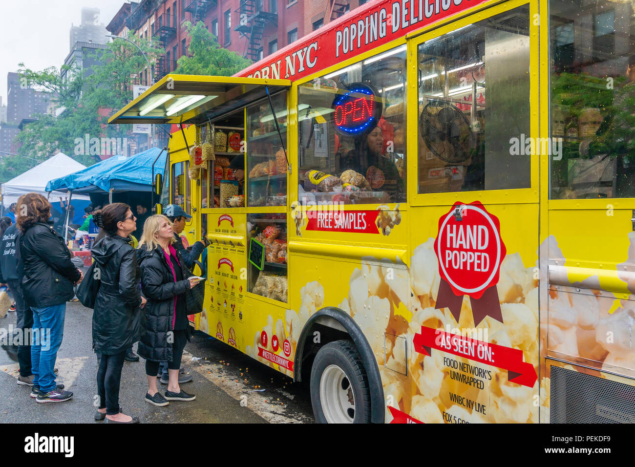 Carrello alimentare nella città di New York Foto Stock
