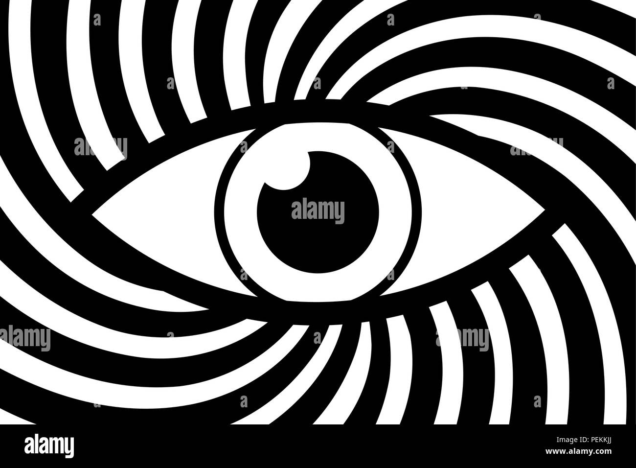 Occhio astratto - sfondo bianco e nero disegno vettoriale Immagine e  Vettoriale - Alamy