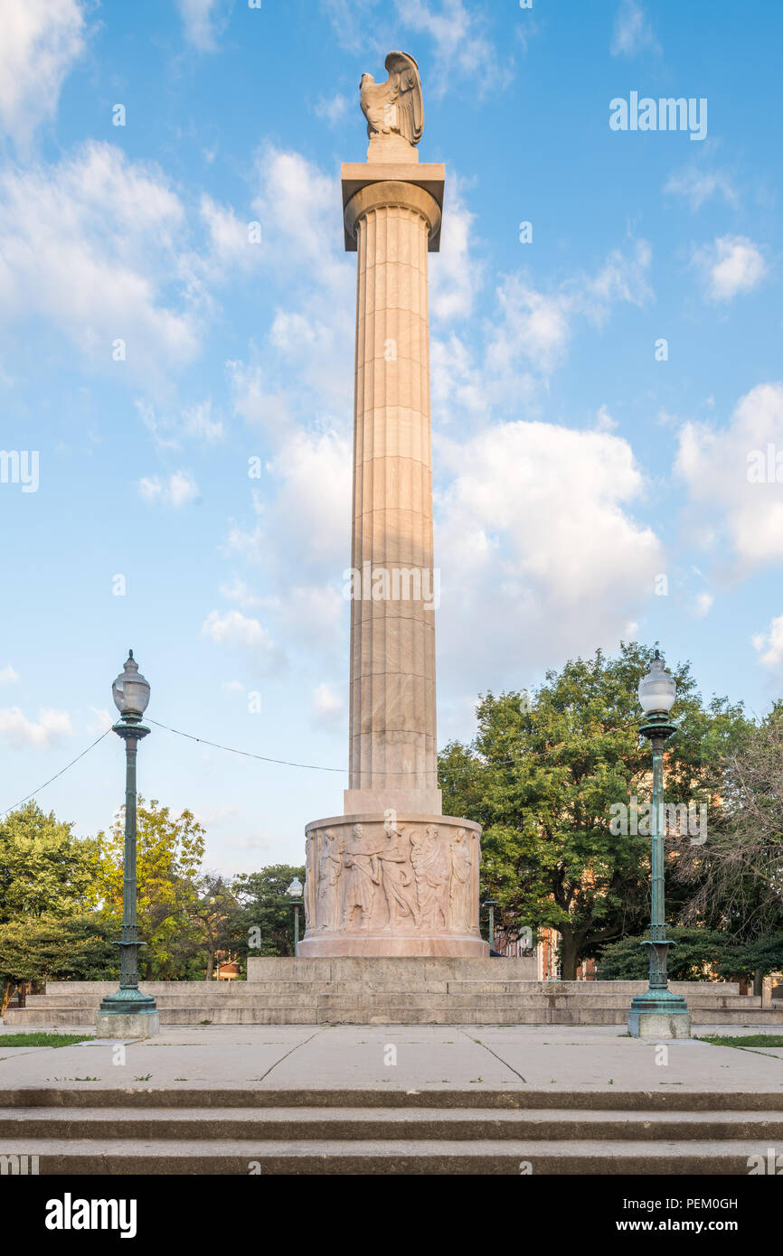Logan monumento in Piazza Logan Foto Stock