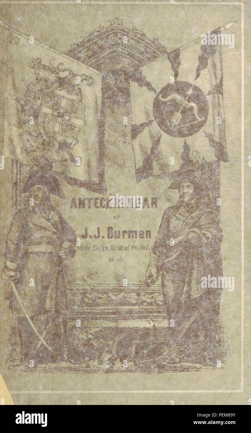 Archivio Storico immagini tratte da pagina 9 di "Anteckningar, fo u0308rda sotto tiden fra u030un u030ar 1785 fino a u030ar 1816 jemte relazione om Savolaksbrigadens operationer sotto 1808 och 1809 un u030ars krig, ecc. [A cura di C. J. birmana.]' da T 0359. Foto Stock