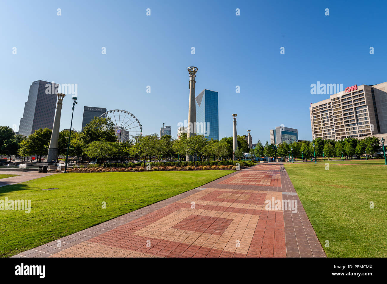 Il Centennial Olympic Park Foto Stock