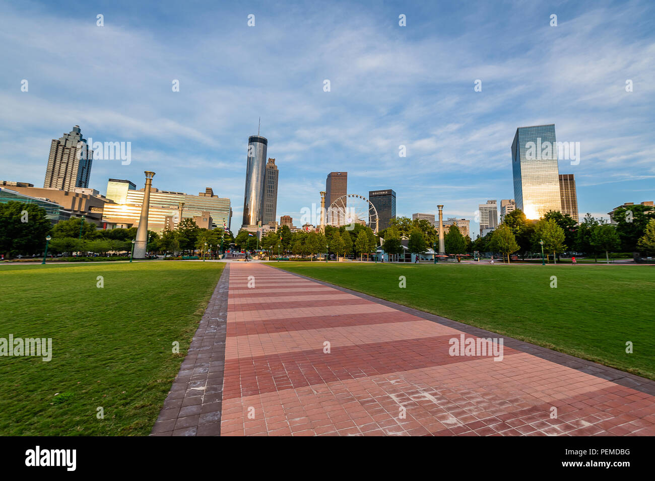 Il Centennial Olympic Park Foto Stock