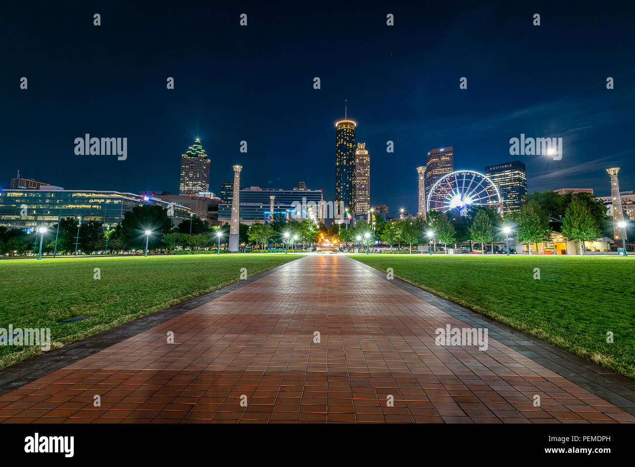 Il Centennial Olympic Park Foto Stock