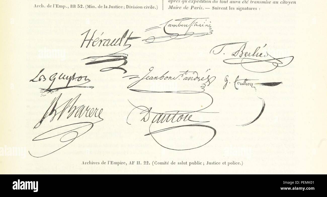 Archivio storico immagine presa da pagina 795 di 'Documenti originaux de l'histoire de France esporre u0301s dans l'Ho u0302tel Soubise; ouvrage enrichi de 1.200 fac-simile des autographes les plus importanti depuis l'e u0301poque Me u0301rovingienne 1197. Foto Stock