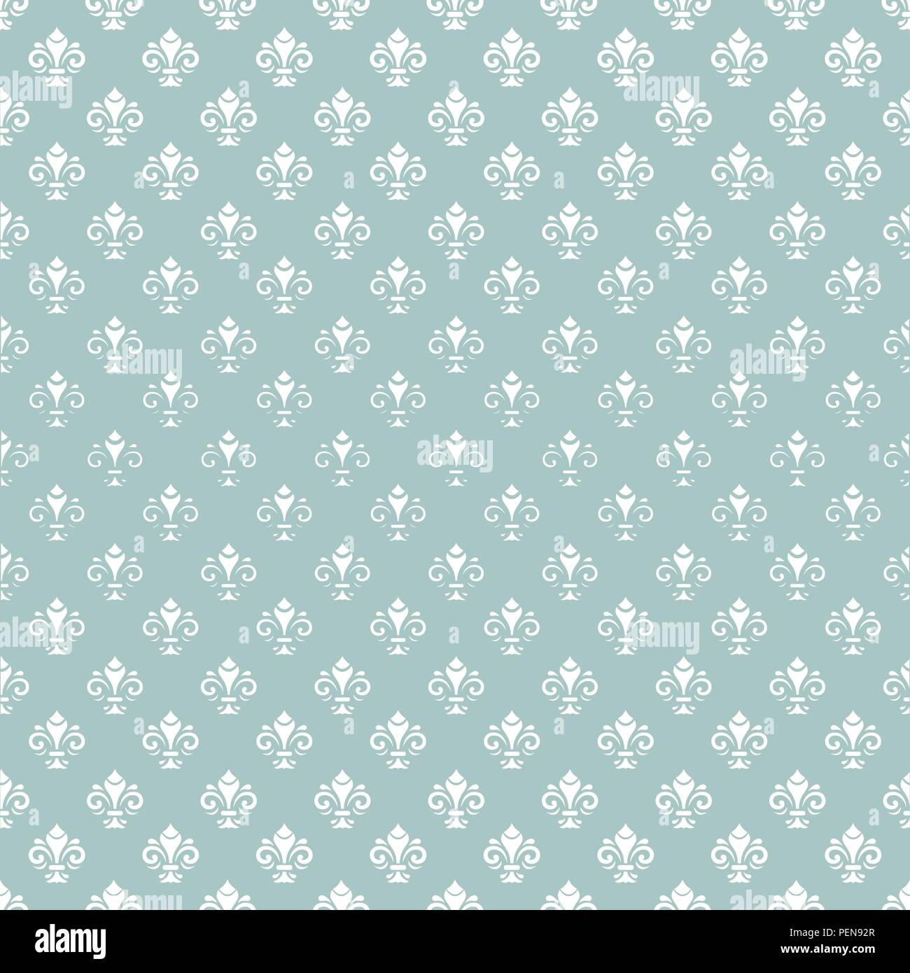 Seamless Pattern del vettore con il bianco Royal Lily Illustrazione Vettoriale