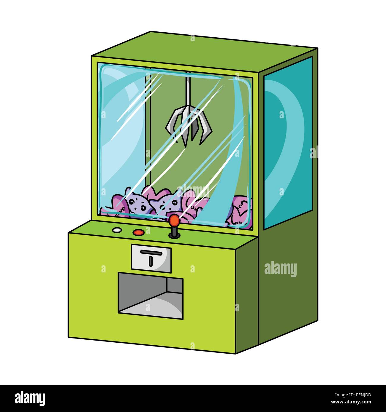Terminale di gioco con giocattoli. Il terminale unica icona in stile cartoon isometrica simbolo vettore illustrazione stock . Illustrazione Vettoriale