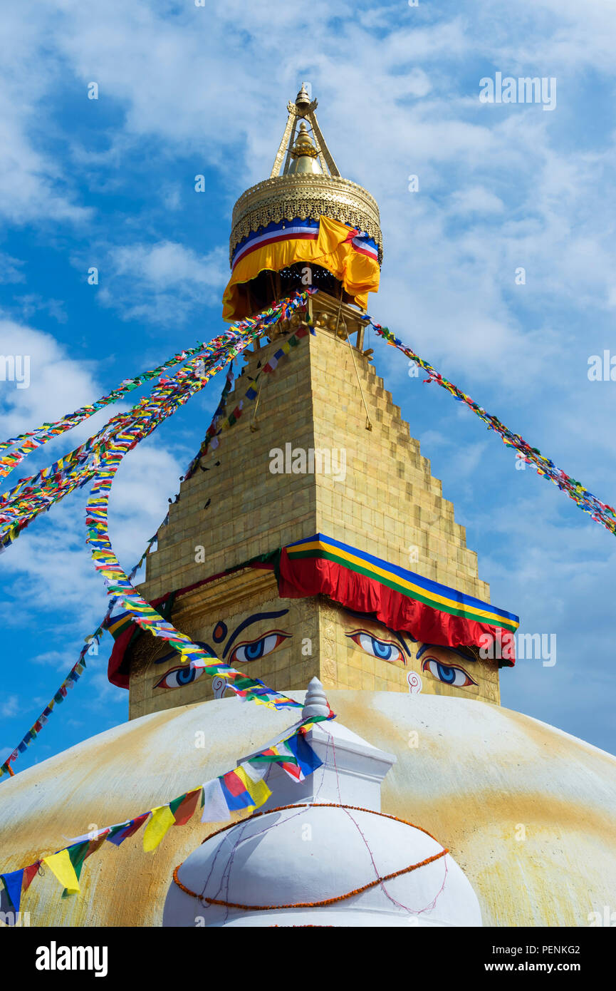Stupa Boudhanath - Kathmandu Foto Stock