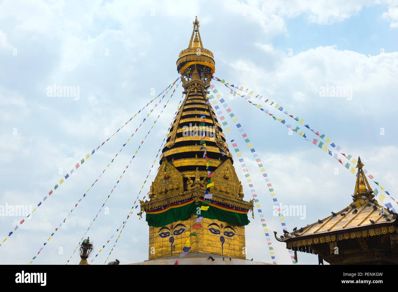 Kathmandu - Tempio delle Scimmie Foto Stock