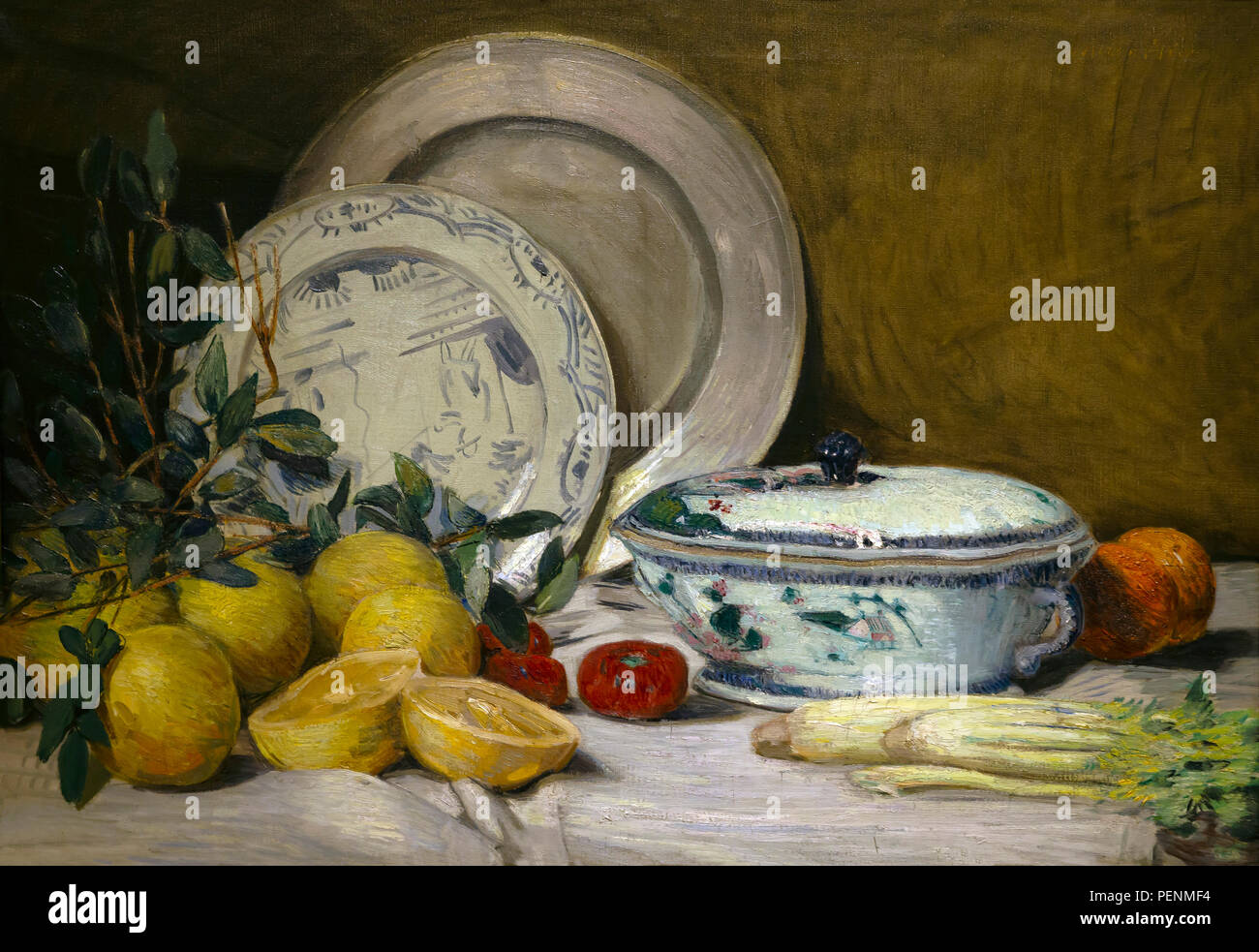 Still Life, Julian Alden Weir, 1902-1905, Indianapolis Museum of Art, Indianapolis, Indiana, Stati Uniti d'America, America del Nord Foto Stock