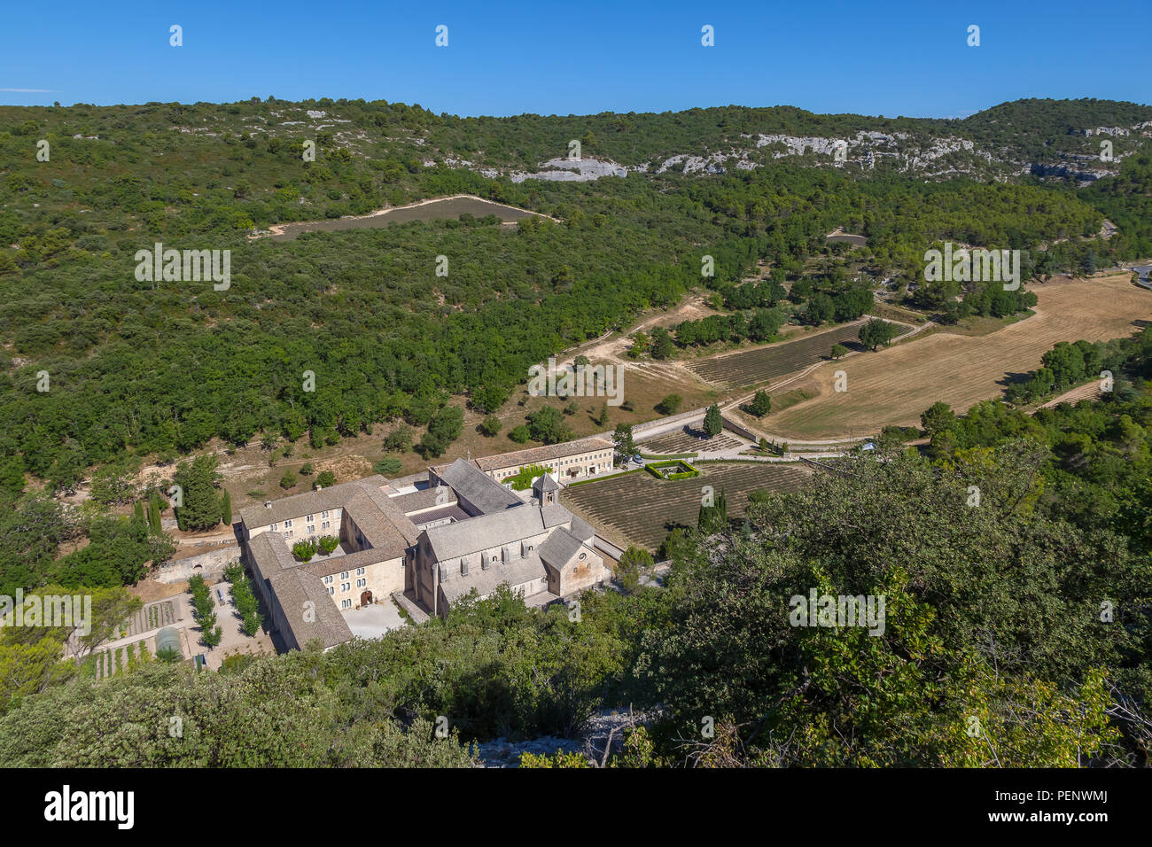 Abbaye Notre-dame de Sénanque vicino a Gordes, Provenza, Francia Foto Stock