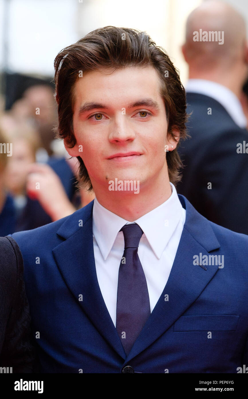 Londra, Regno Unito. Il 16 agosto 2018. Fionn Whitehead a UK premiere dei figli agiscono su giovedì 16 agosto 2018 tenutasi a Curzon Mayfair, Londra. Nella foto: Fionn Whitehead. Credito: Julie Edwards/Alamy Live News Foto Stock