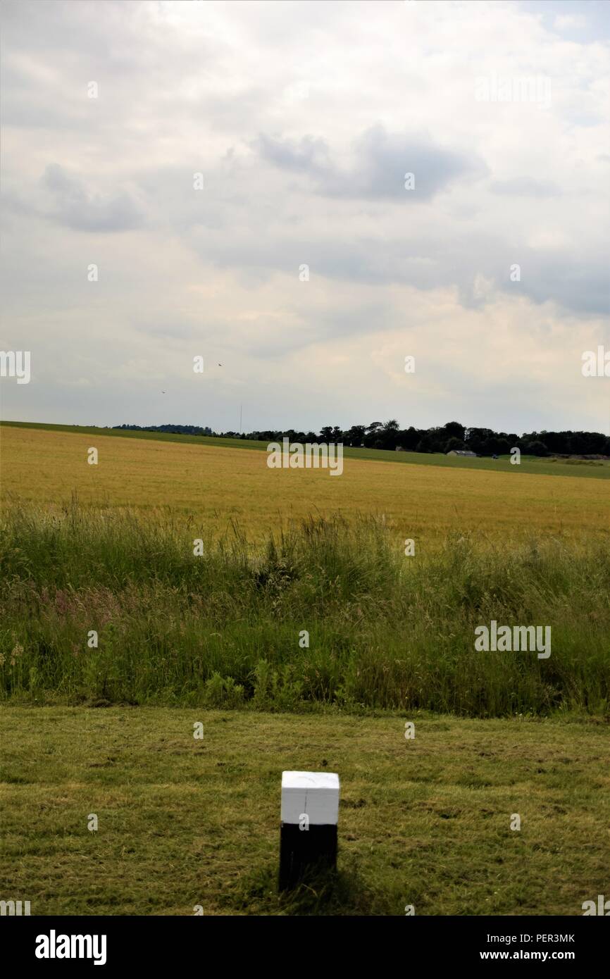 Tramonto sulla campagna in Inghilterra Foto Stock
