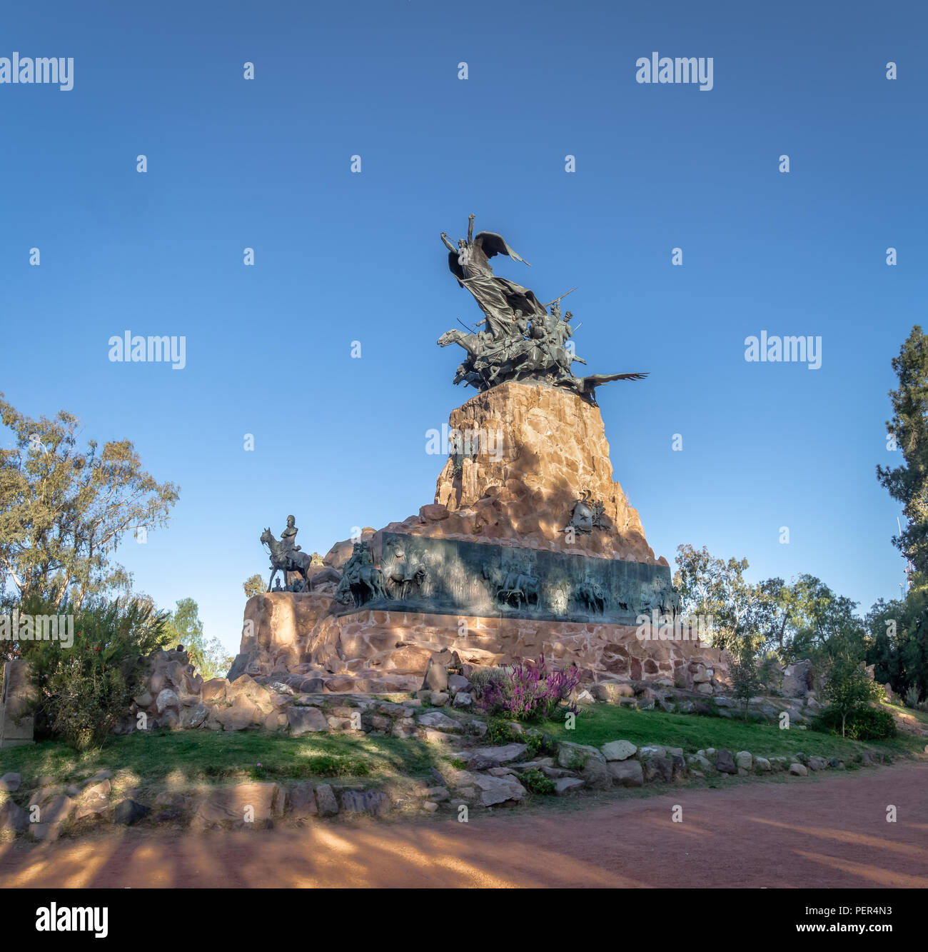 Esercito delle Ande Monumento al Ejercito de Los Andes) in Cerro de la Gloria a San Martin generale Park - Mendoza, Argentina Foto Stock