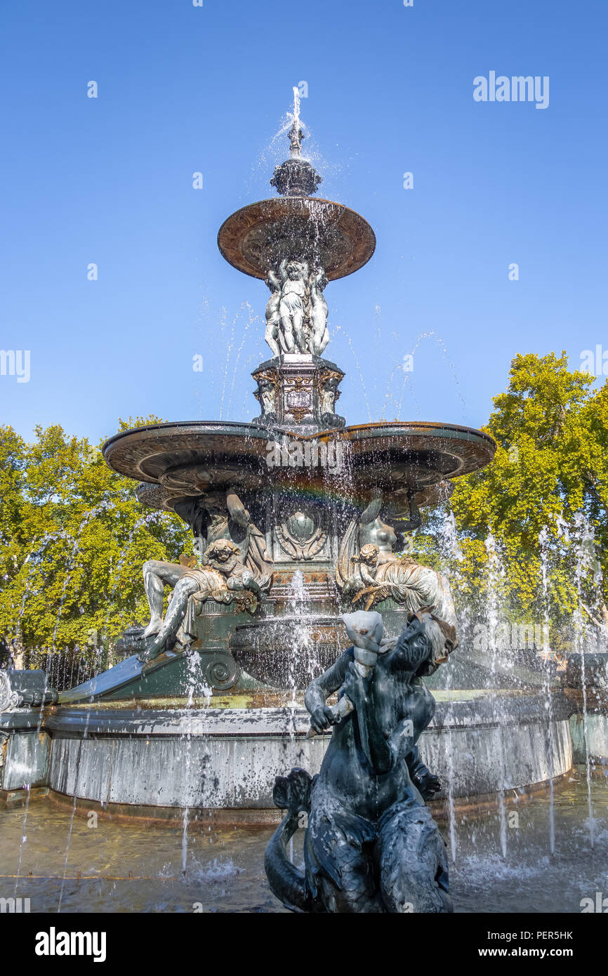 Fontana dei continenti (Fuente de Los Continentes) a San Martin generale Park - Mendoza, Argentina Foto Stock