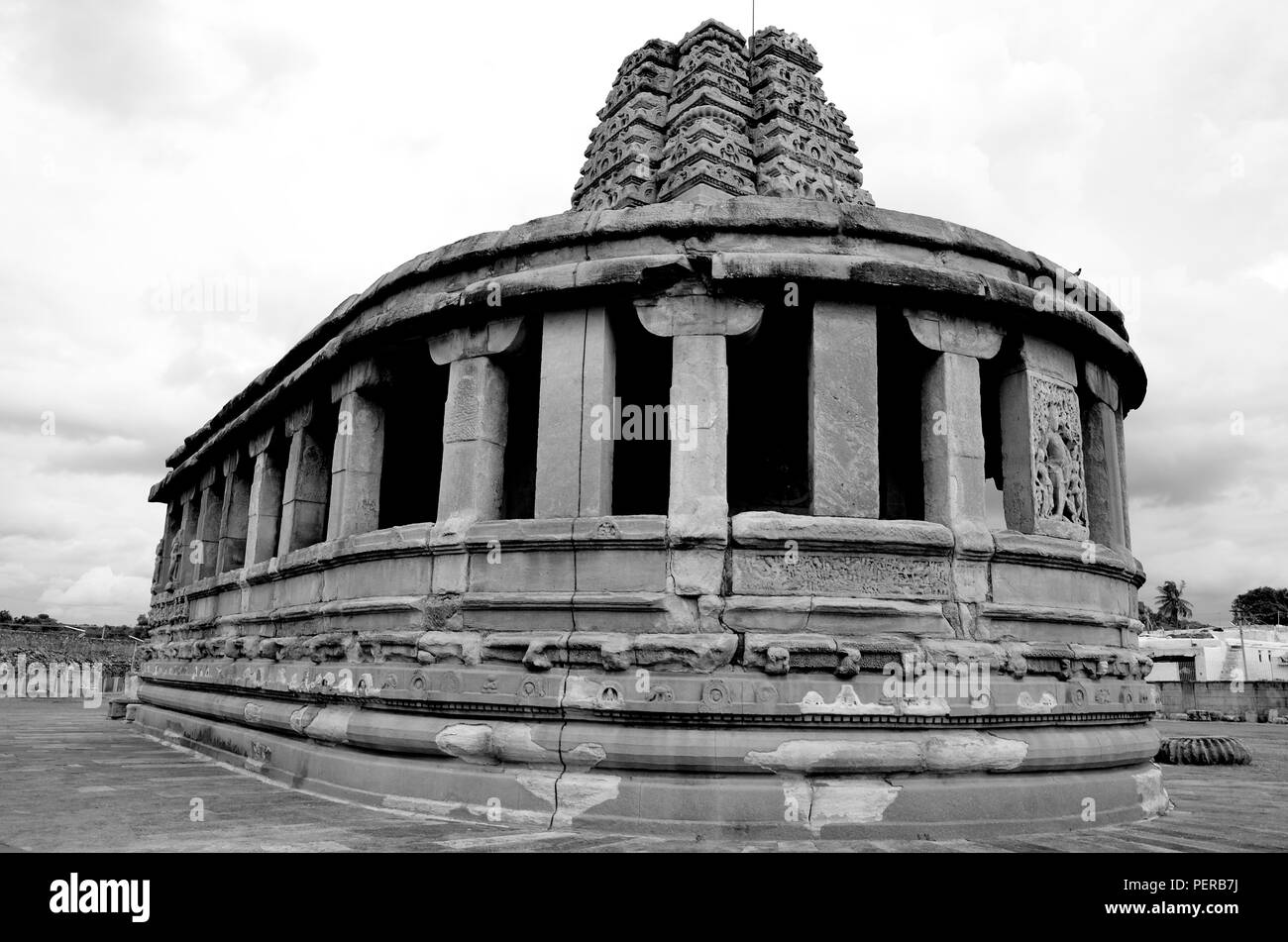 Durga Temple, Aihole tempio complesso, Bagalkot, Karnataka, India Foto Stock