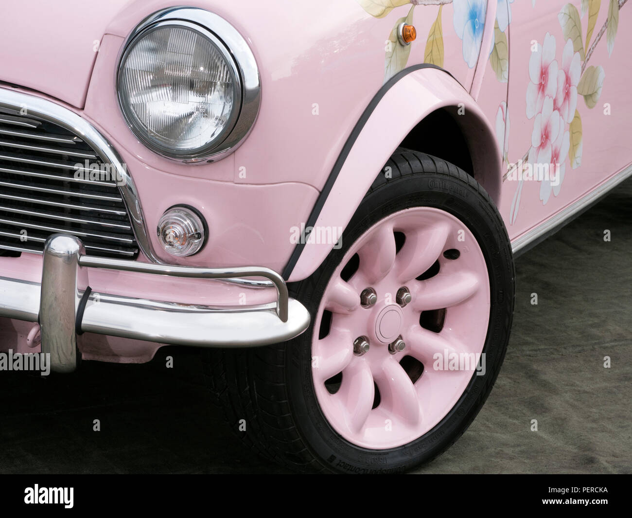 2000 Rover Mini flower verniciato. Foto Stock