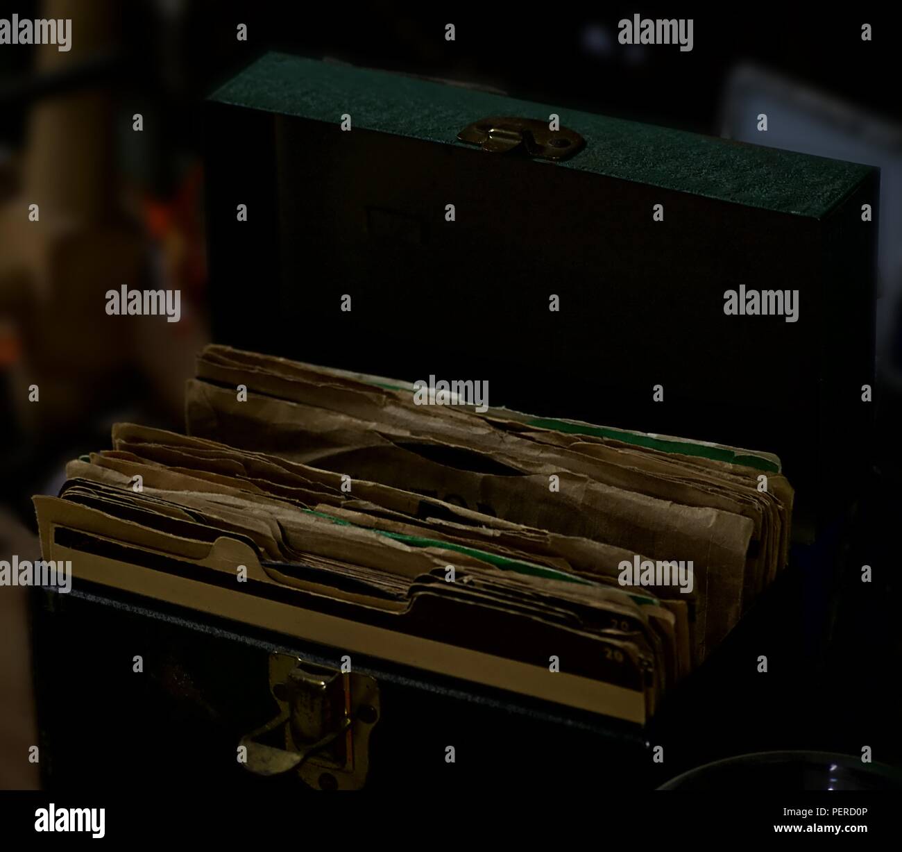 Il vecchio file Box Foto Stock