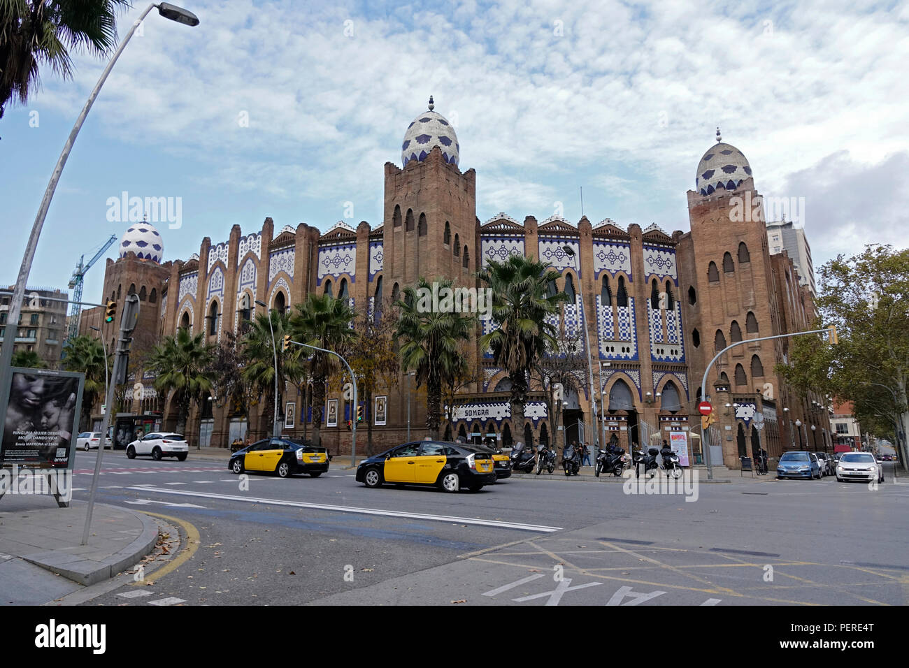 Il Plaza Monumental de Barcelona conosciuto anche come La Monumental era una corrida l'ultima arena dei tori per chiudere in Catalogna Foto Stock