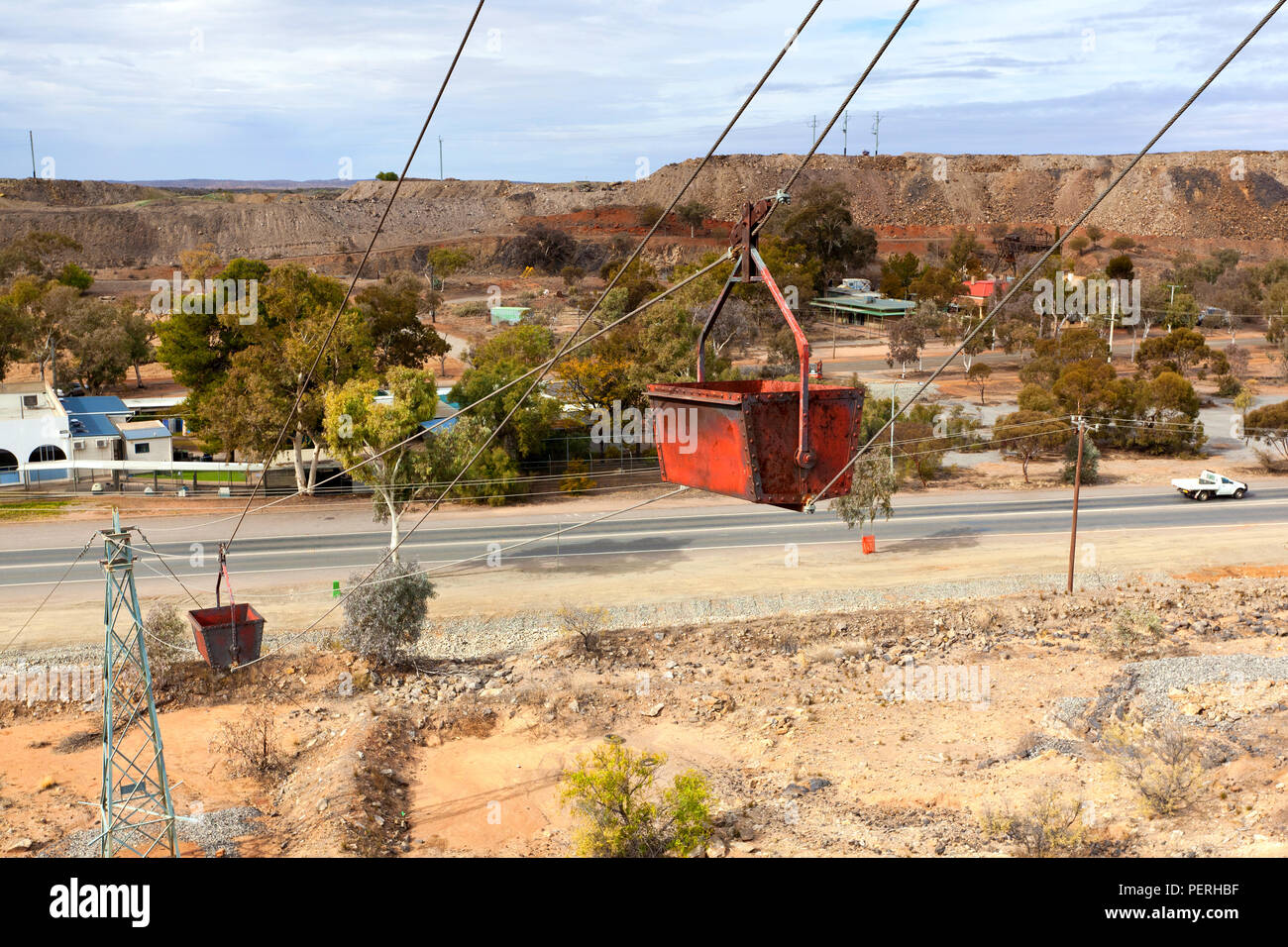 La città mineraria di Broken Hill nel Nuovo Galles del Sud Australia Foto Stock