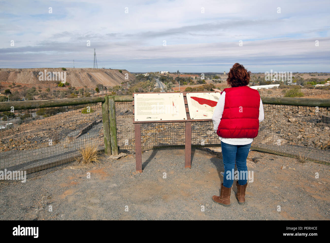 La città mineraria di Broken Hill nel Nuovo Galles del Sud Australia Foto Stock