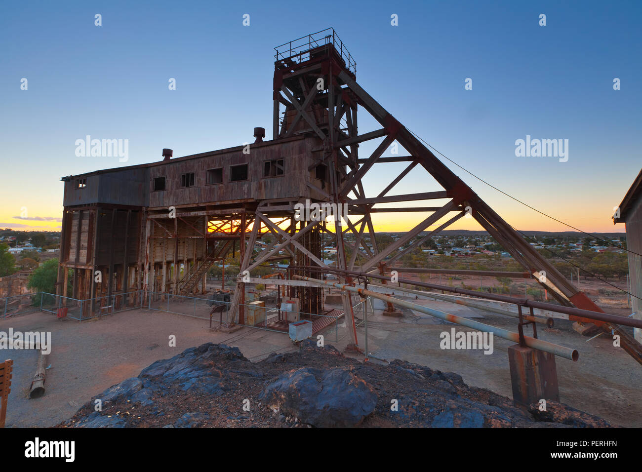 La città mineraria di Broken Hill nel Nuovo Galles del Sud Australia Foto Stock