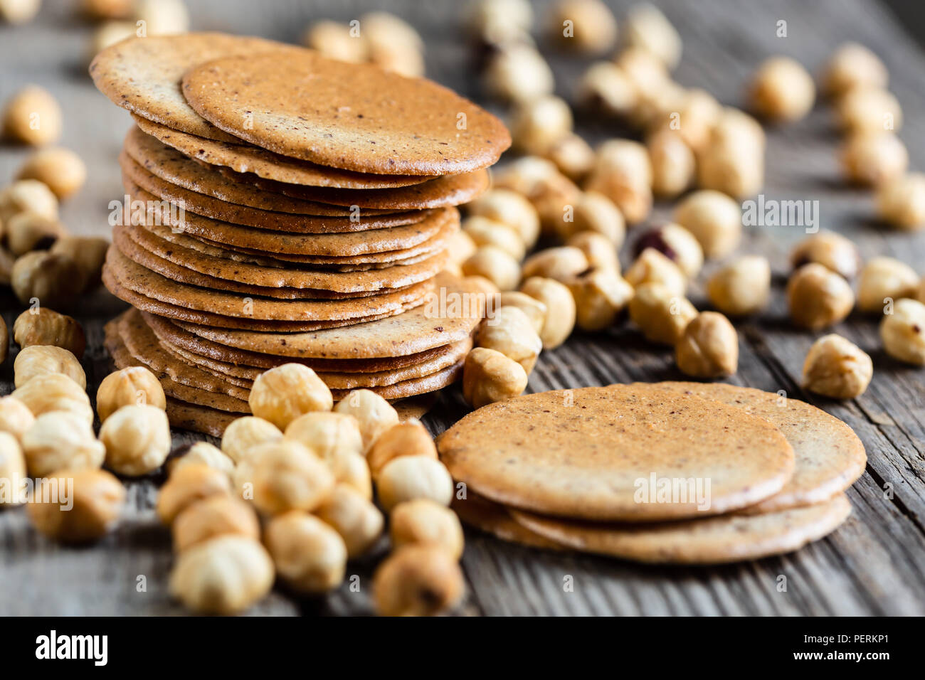 Tegole, tradizionali biscotti da Italia la Valle d'Aosta Foto Stock