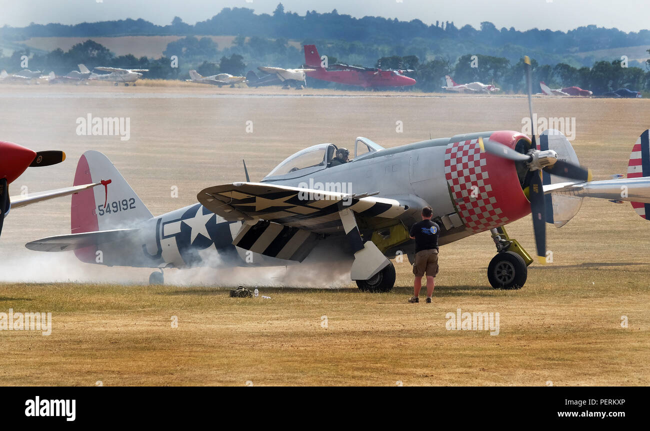 La Repubblica P-47 Thunderbolt è stato una guerra mondiale II era fighter aircraft prodotte dagli Stati Uniti tra il 1941 e il 1945. Conosciuta come la 'jug". Foto Stock