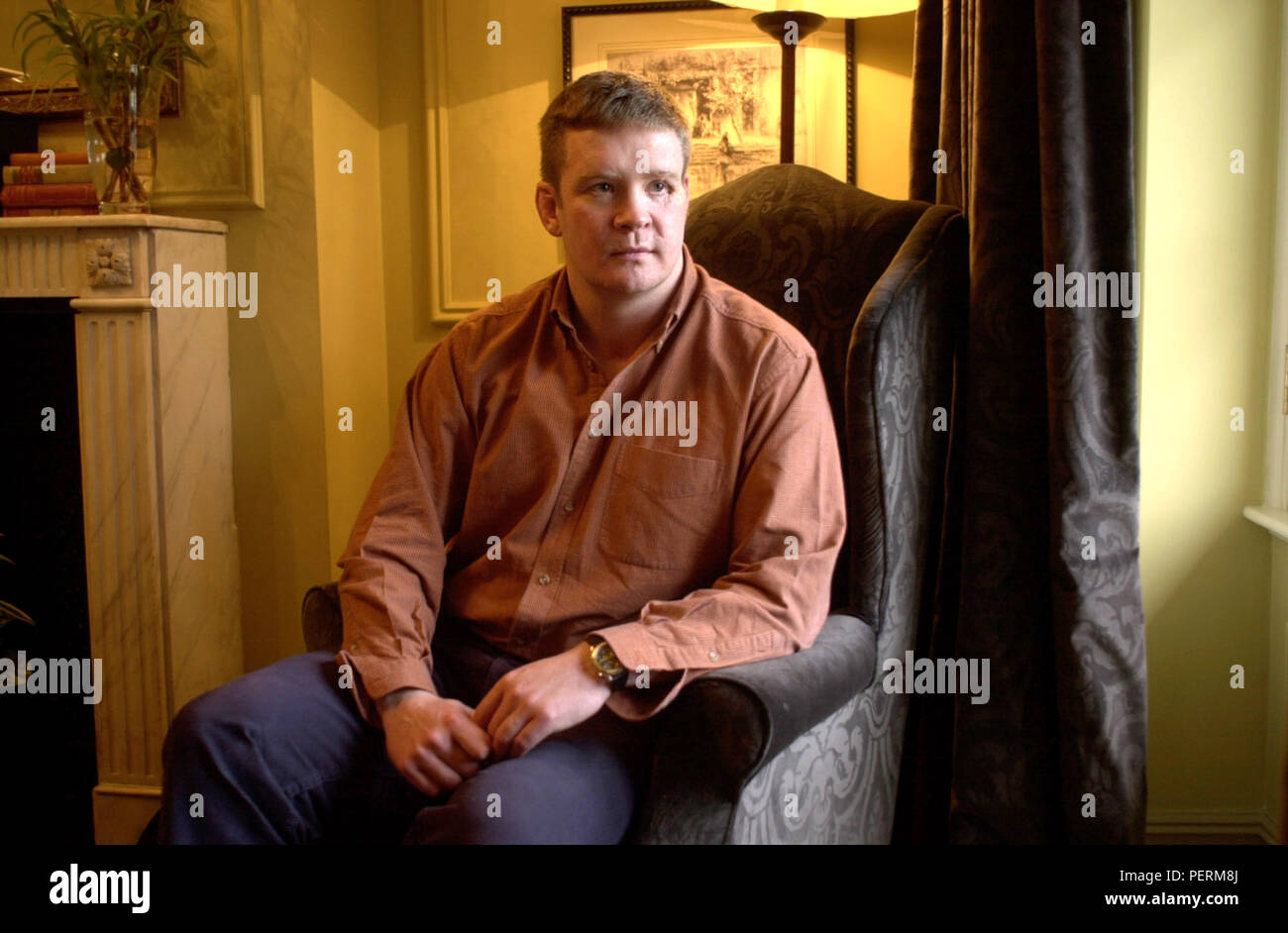 Londra,l'Inghilterra,UK: Marzo 13,2000. TREVOR REES-JONES la guardia del corpo che è sopravvissuto al car crash a Parigi che ha ucciso la Principessa Diana. Parlando di suo bo Foto Stock