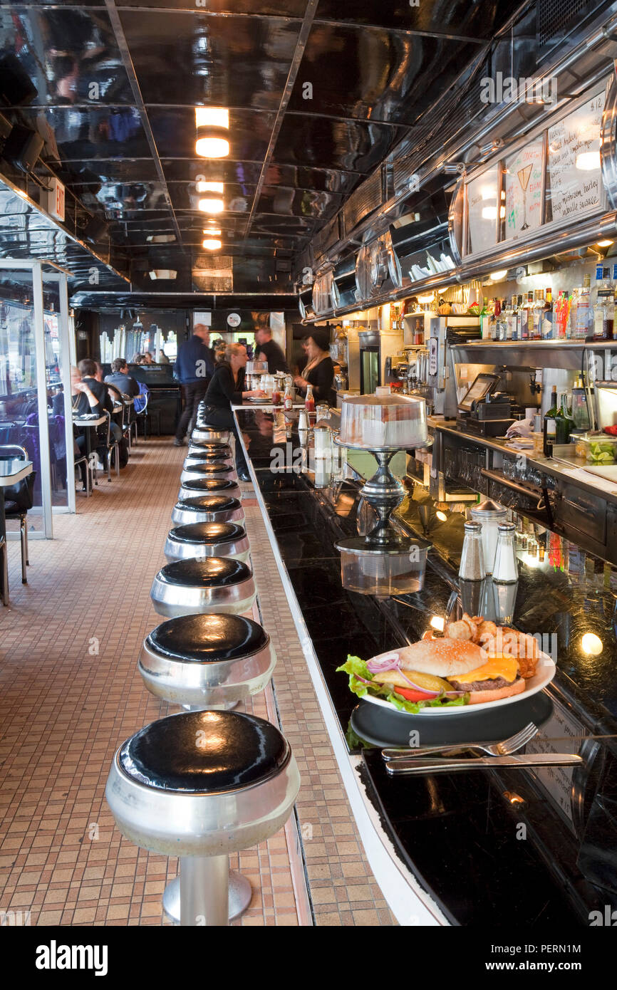 Stati Uniti d'America, New York New York City, Manhattan Empire Diner su 10th Avenue - proprietà rilasciato Foto Stock
