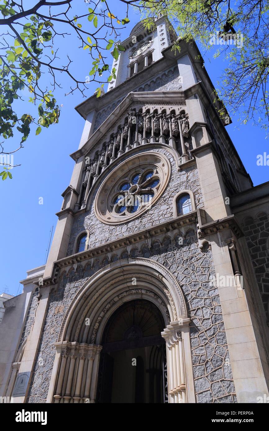 Sao Paulo, Brasile. Nossa Senhora da Consolacao - Revival romanica chiesa di stile nel centro cittadino. Foto Stock