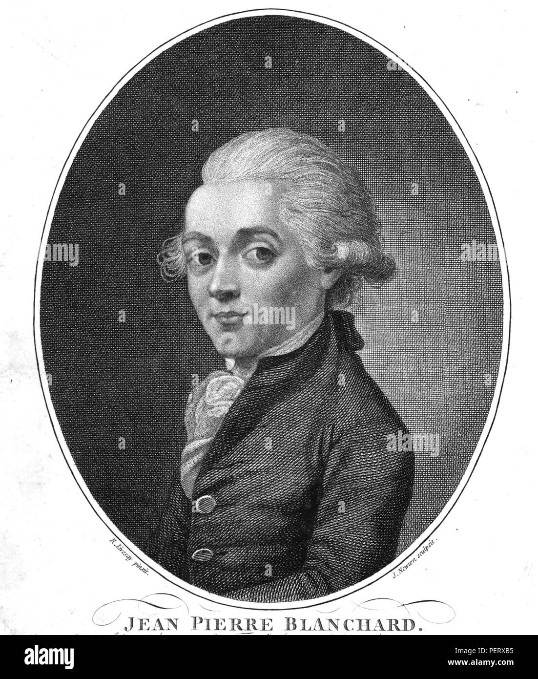 JEAN-PIERRE BLANCHARD (1753-1809) inventore francese e Pioneer balloonist Foto Stock