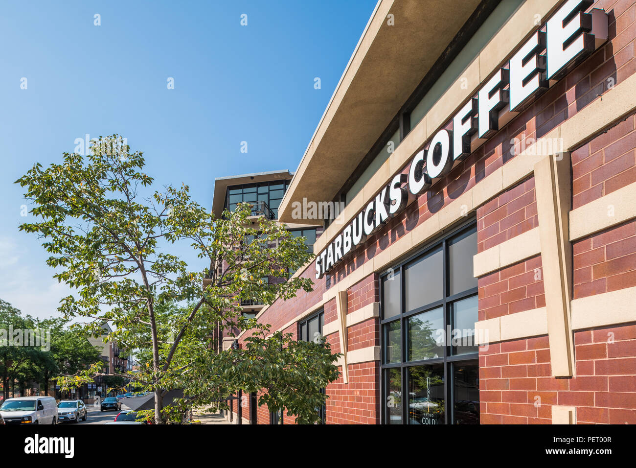 Starbucks Coffee nel Centro Nord del quartiere. Foto Stock