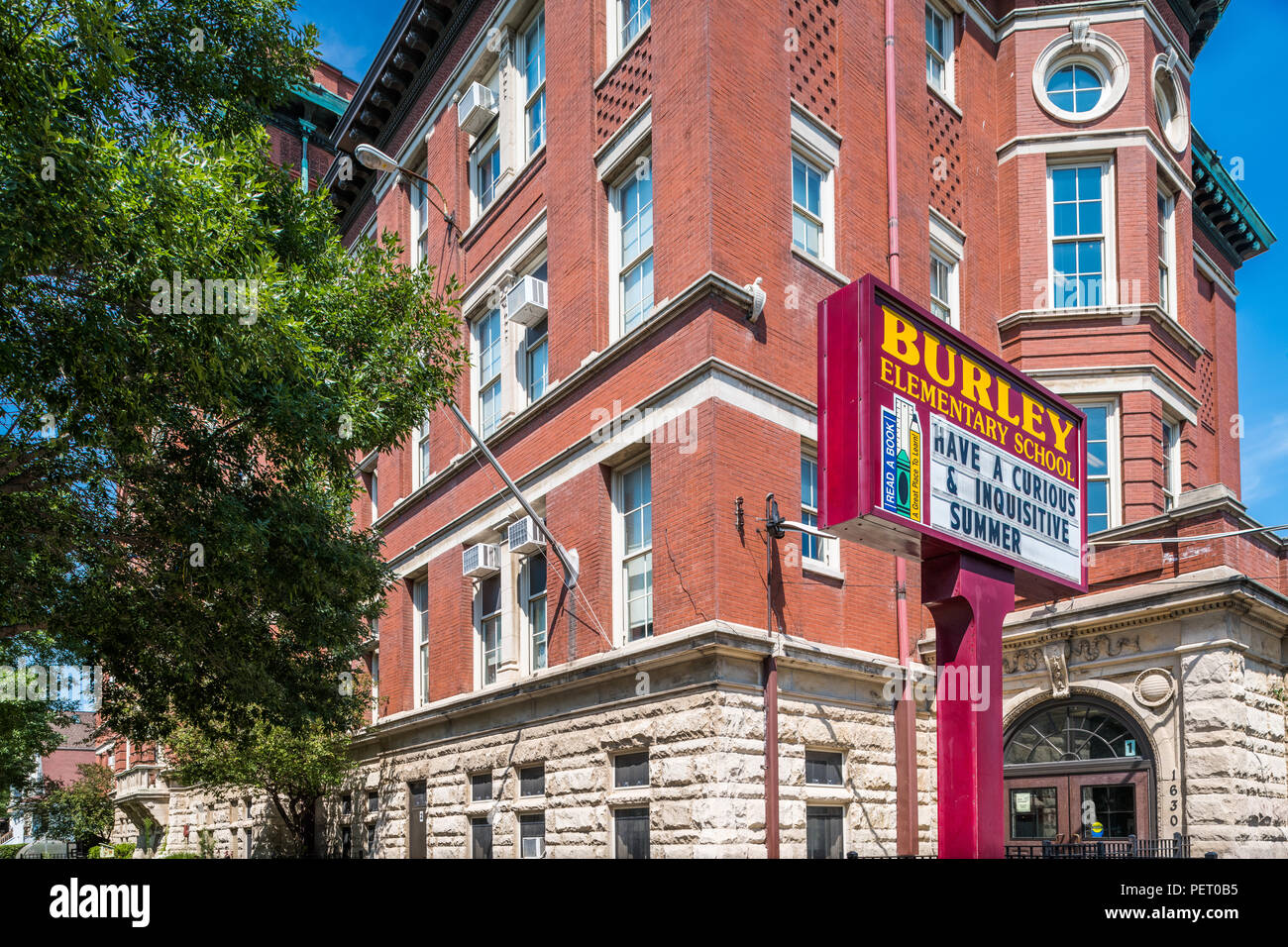 Burley Scuola Elementare - Chicago scuole pubbliche Foto Stock