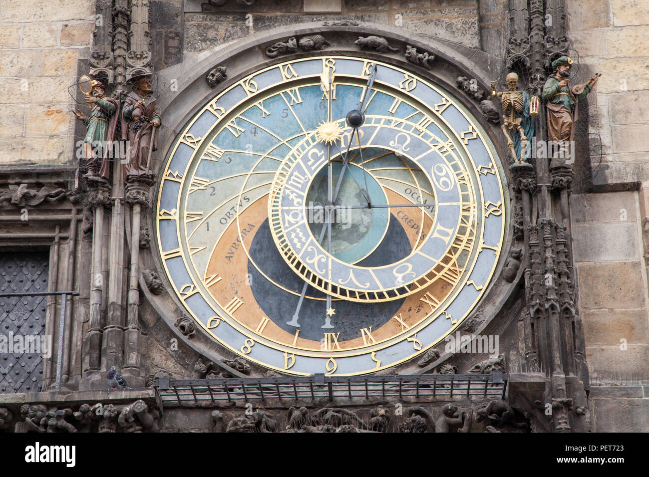 Orologio Astronomico di Praga, Repubblica Ceca Foto Stock