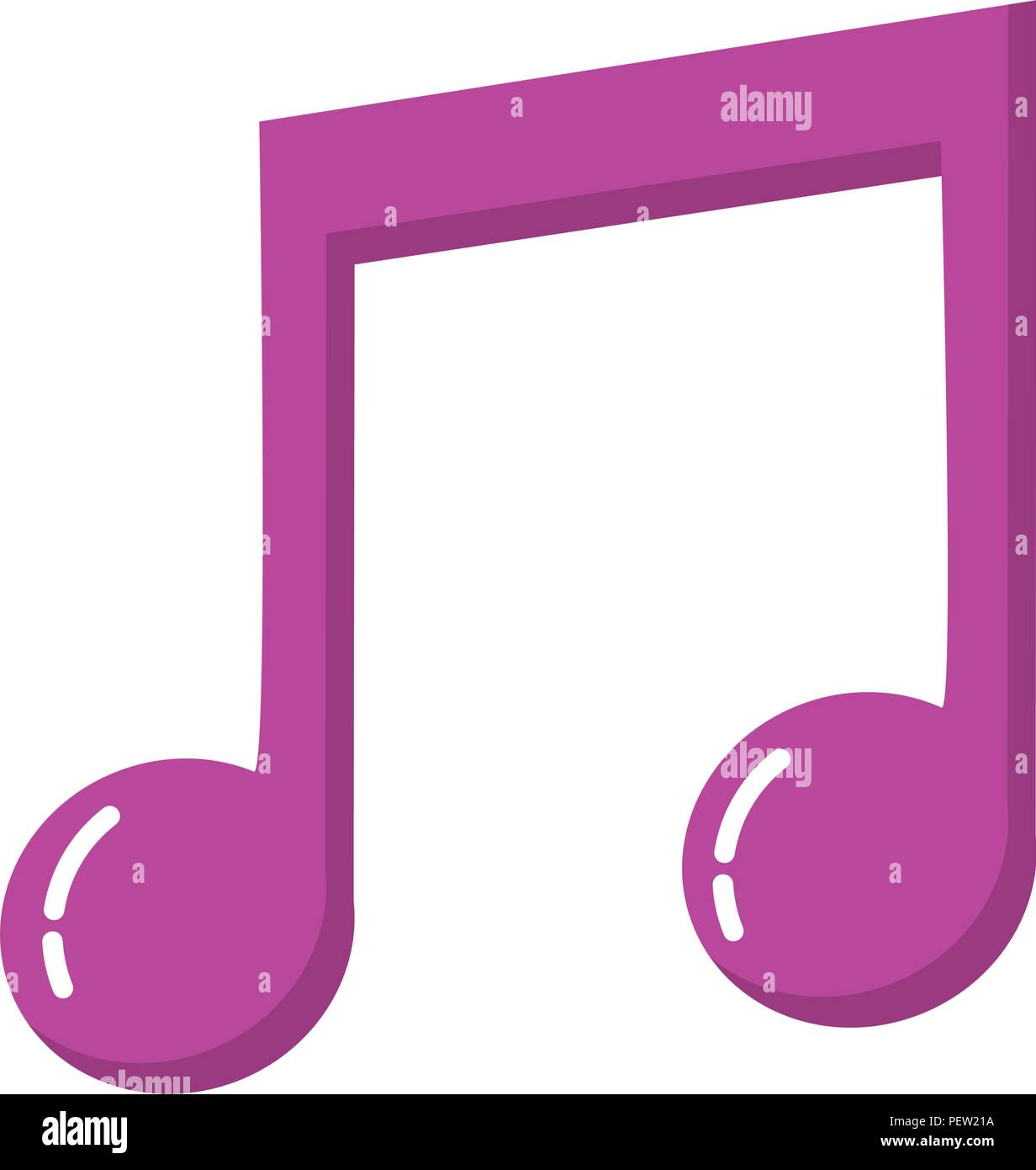 2 ottavo di nota musicale di firmare il ritmo Illustrazione Vettoriale