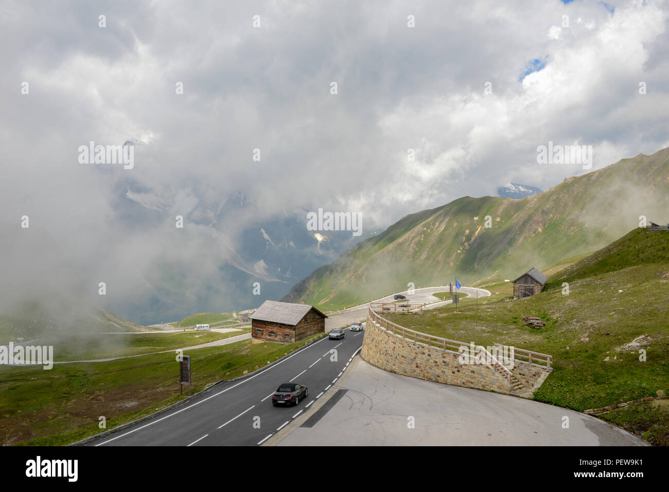 Grossglockner Strada alpina, Austria - 2 July 2018: Scenic dintorni vicino la Strada alpina del Grossglockner in Austria Foto Stock