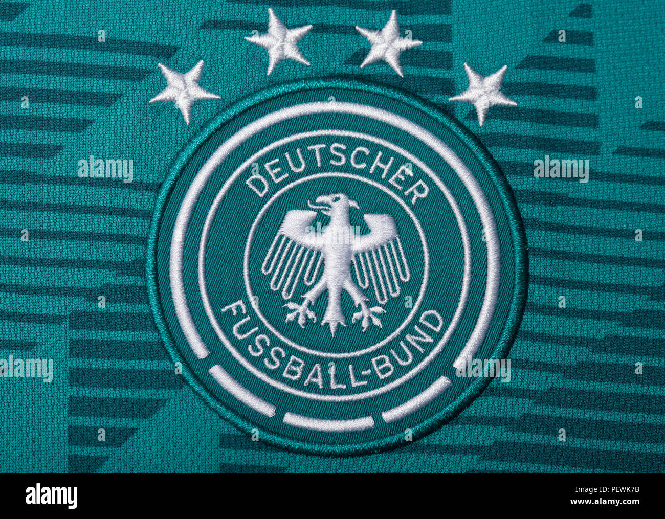 Germania Nationa football team kit. Coppa del Mondo FIFA 2018. Foto Stock