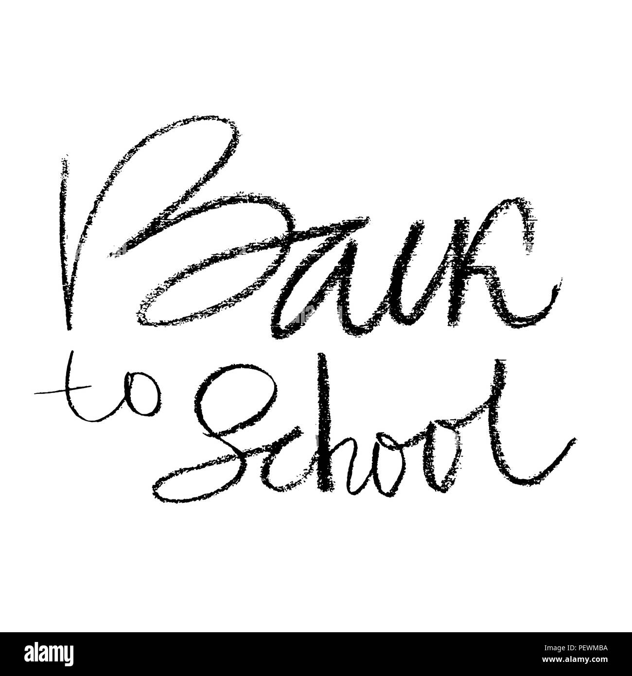 Si torna a scuola. Chalk textured moderni semplici scritte. Illustrazione Vettoriale. Illustrazione Vettoriale