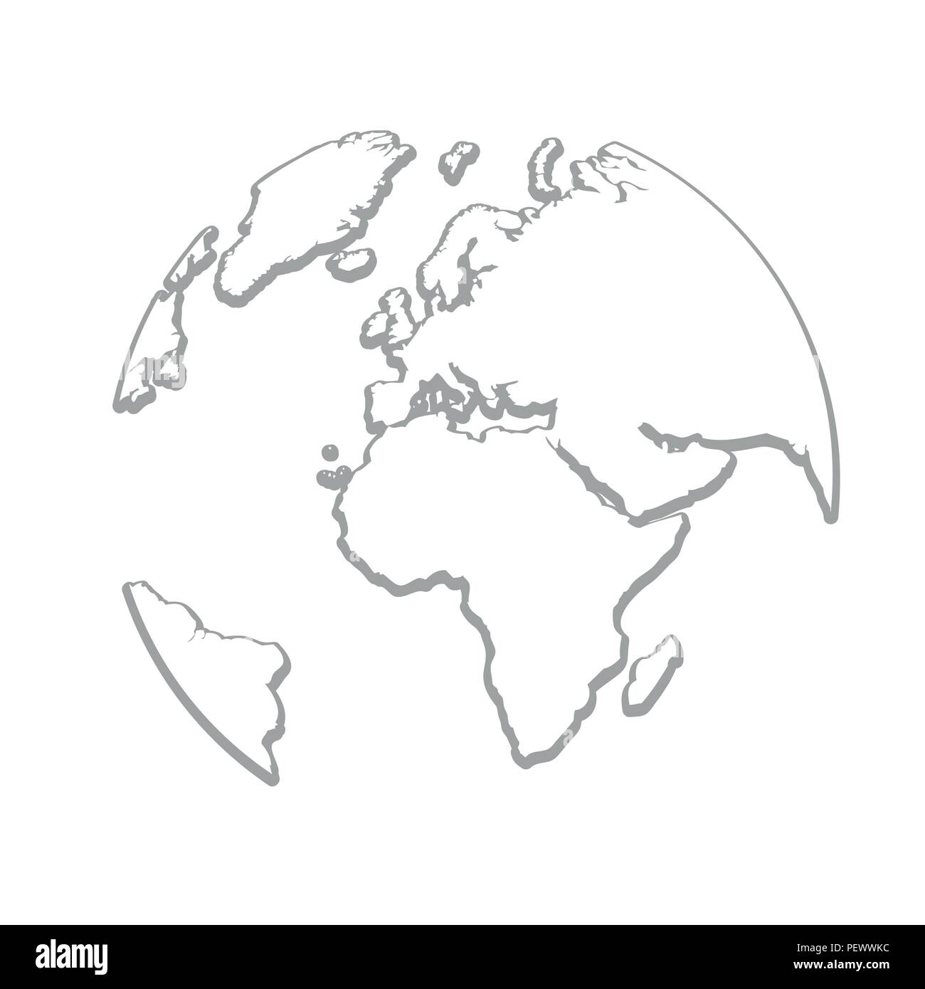Globi di terra semplice disegno grigio illustrazione vettoriale EOS10 Illustrazione Vettoriale