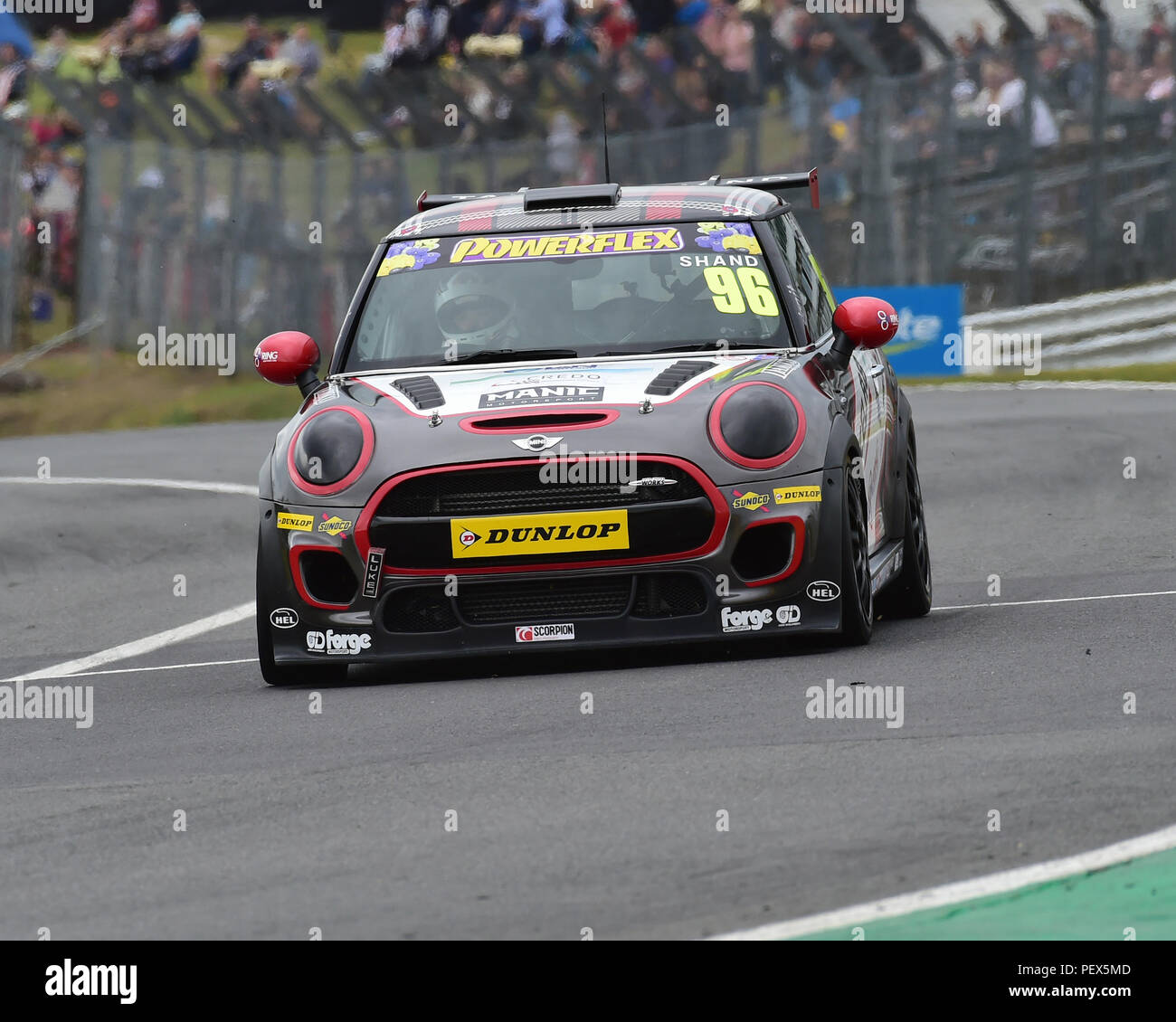 Taelor Shand, Mini F56 JCW, Mini Sfida, DTM gara incontro, Deutsche Tourenwagen Masters, Circuito del Grand Prix, Brands Hatch, Kent, Inghilterra, XI XII Foto Stock