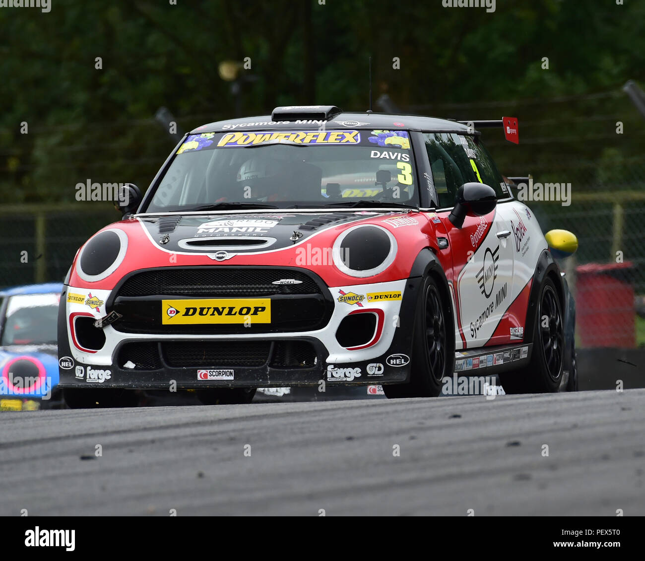 Jono Davis, Mini F56 JCW, Mini Sfida, DTM gara incontro, Deutsche Tourenwagen Masters, Circuito del Grand Prix, Brands Hatch, Kent, Inghilterra, XI XII UN Foto Stock