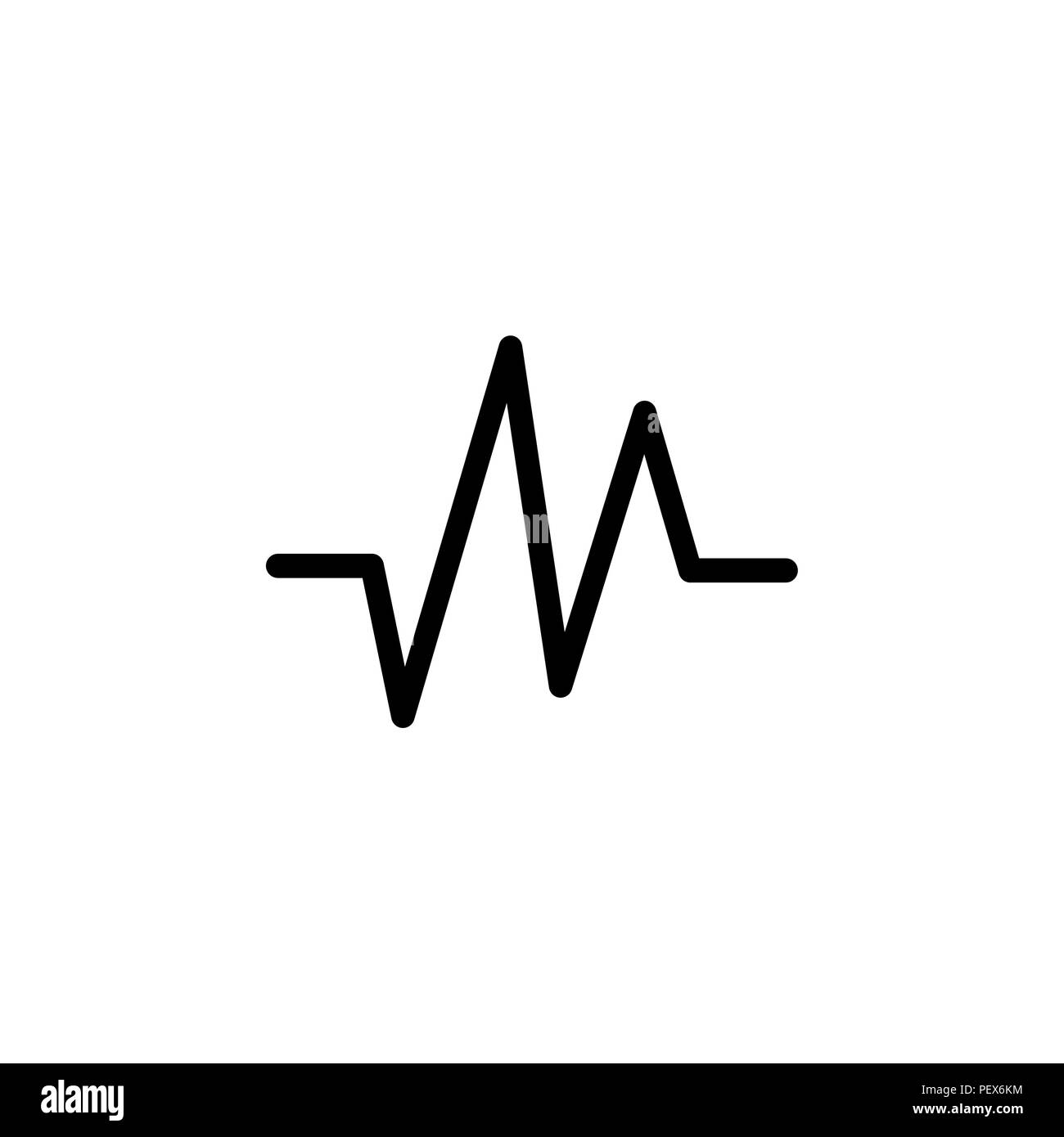 La frequenza cardiaca icona. illustrazione vettoriale simbolo (segno) Illustrazione Vettoriale