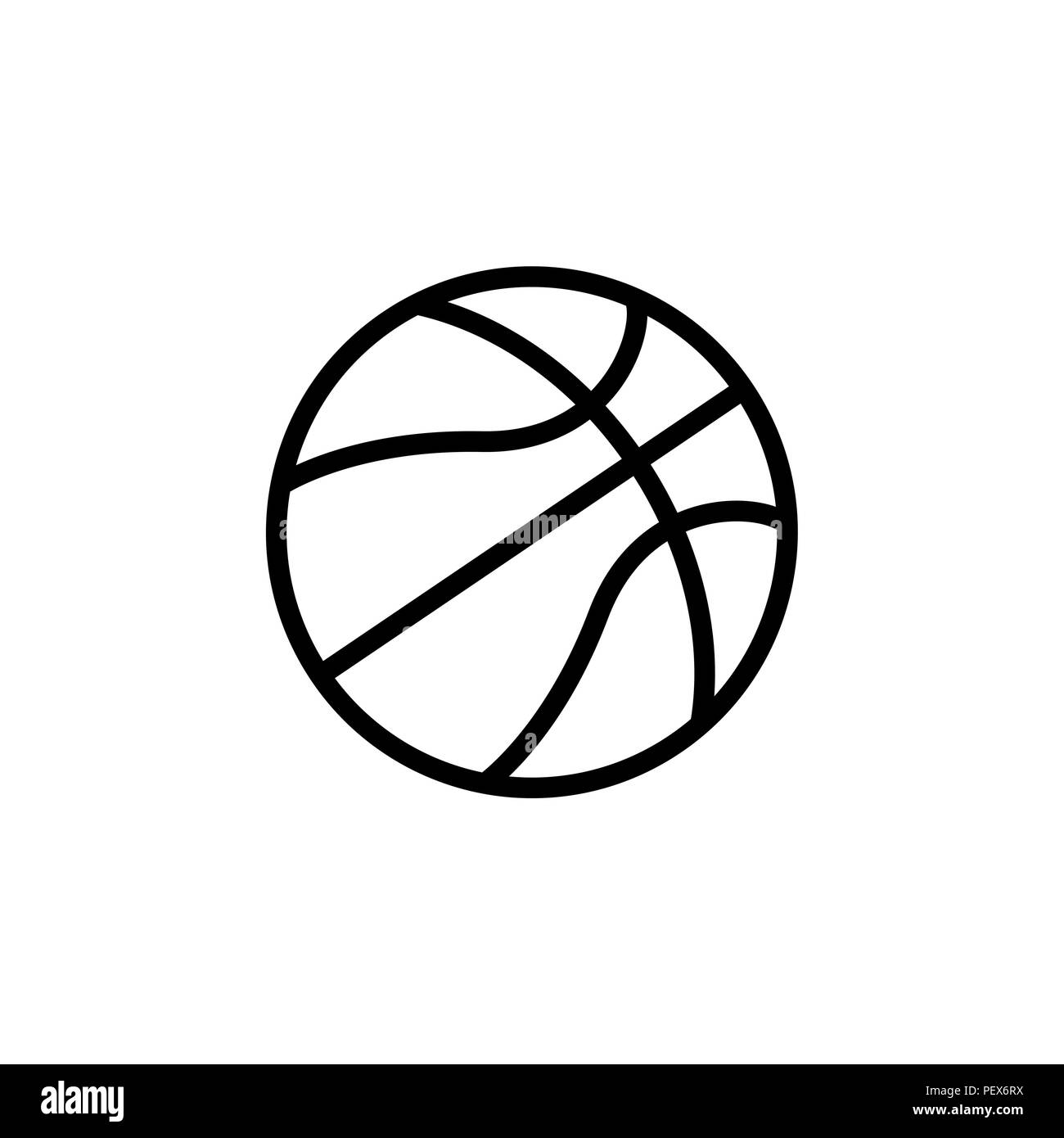 Icona di basket. illustrazione vettoriale nero su sfondo bianco Illustrazione Vettoriale