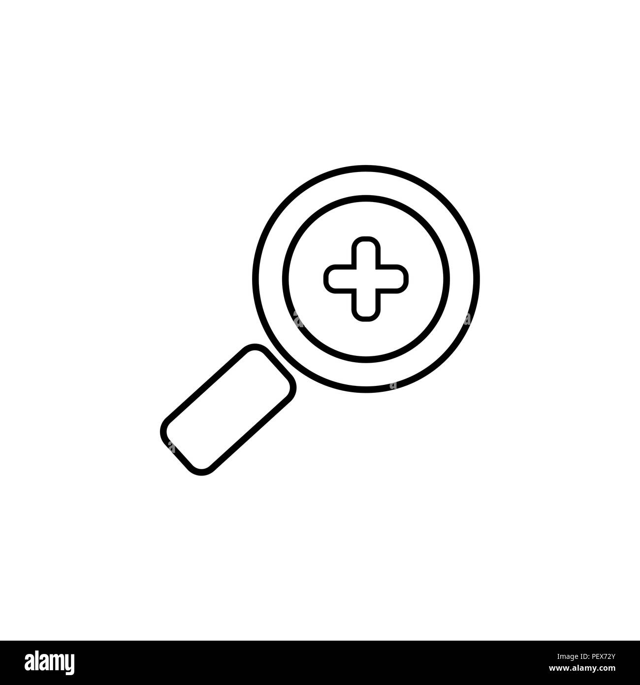 Semplici web icona linea nel vettore: zoom Illustrazione Vettoriale