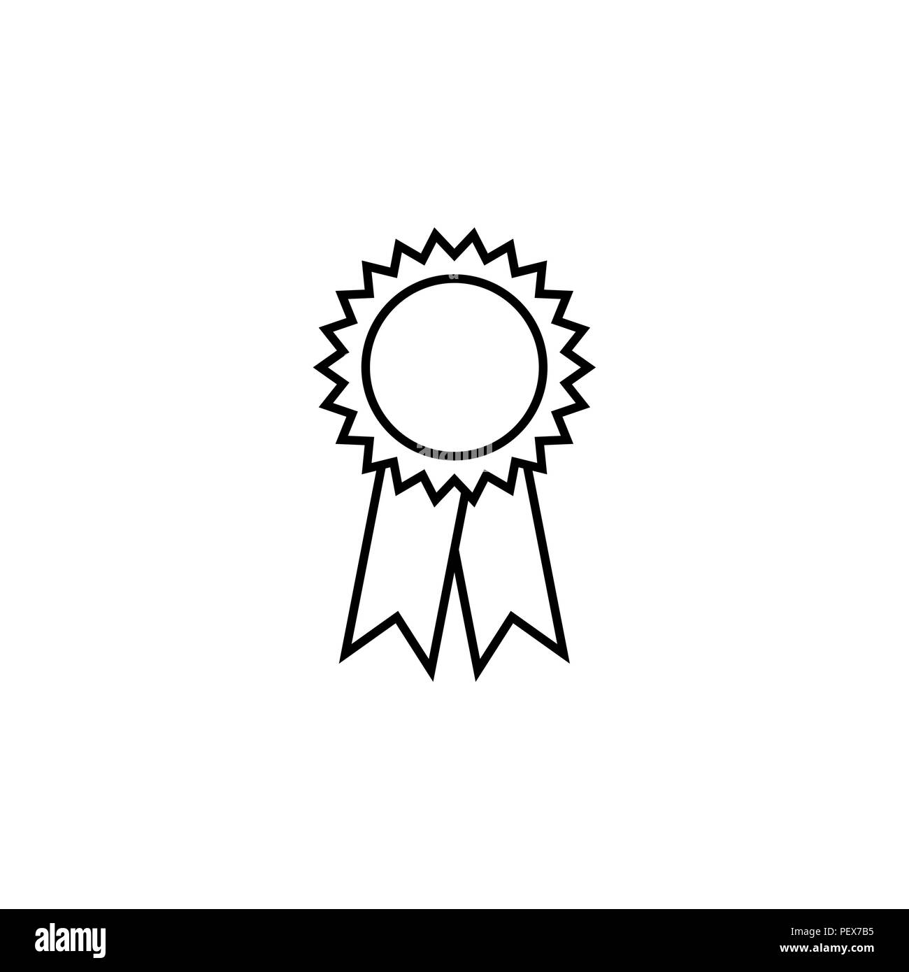 Premio icona linea. illustrazione vettoriale nero su sfondo bianco Illustrazione Vettoriale