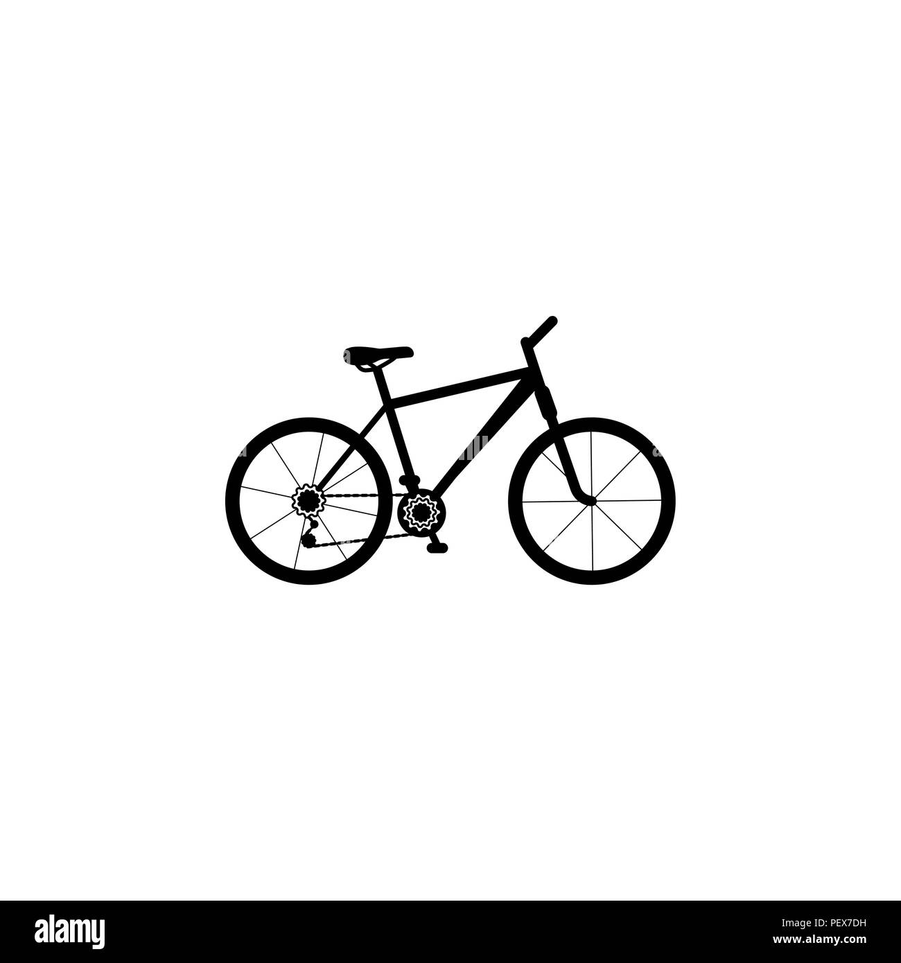 Icona di bicicletta. illustrazione di una mountain bike Illustrazione Vettoriale